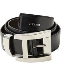 Versace - Square-Buckle Belt - Lyst