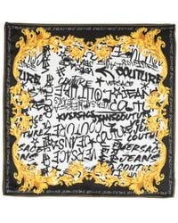 Versace Jeans Couture - Logo-Print Silk Scarf - Lyst