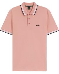 BOSS - Boss Logo Embroidered Short-Sleeved Polo Shirt - Lyst