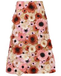 Dorothee Schumacher - Blooming Meadow Floral-Appliqué Midi Skirt - Lyst
