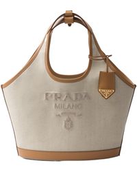 Prada - Medium Logo-Print Tote Bag - Lyst