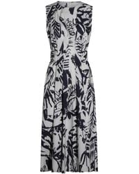 Antonelli - Abstract Print Midi Dress - Lyst