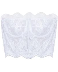 Dolce & Gabbana - Floral Lace Corset Top - Lyst
