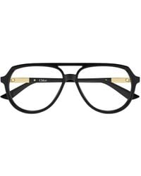 Chloé - Chloé Eyewear Pilot Frame Glasses - Lyst