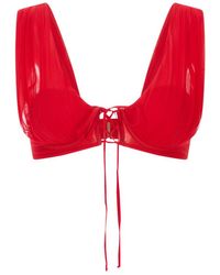 GIUSEPPE DI MORABITO - Bra With Lace Details - Lyst