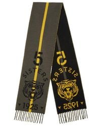 Fendi - Khaki And Wool And Cashmere 5 Sisters Scarf - Lyst