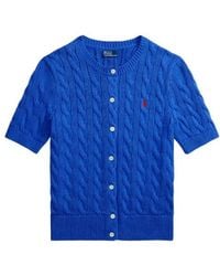 Polo Ralph Lauren - Polo Pony-Embroidered Cable-Knit Cardigan - Lyst