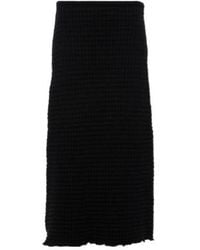 Jil Sander - A-Line Cotton Bouclé Midi Skirt - Lyst