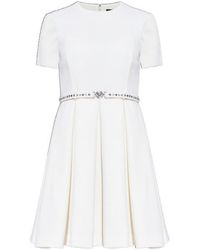 Versace - Short-Sleeved Belted Dress - Lyst