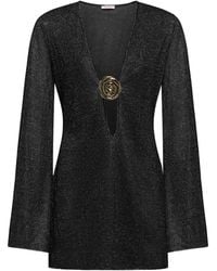 Oséree - Oséree Lurex Plunge Mini Dress - Lyst