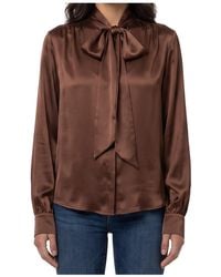 FEDERICA TOSI - Silk-Blouse Blouse With Bow - Lyst