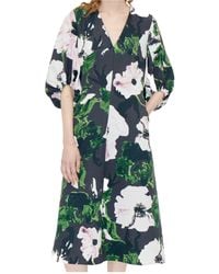 Stine Goya - Floral-Print Midi Dress - Lyst