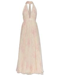 LoveShackFancy - Lilah Halterneck Maxi Dress - Lyst