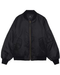 Anine Bing - Leon Satin Zipped Bomber Jacket - Lyst