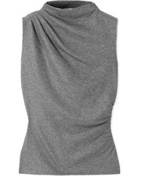Veronica Beard - Mylie Ruched Knitted Turtleneck Tank - Lyst