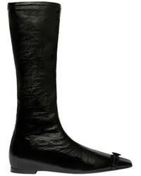 Courreges - Flat Buckle Vinyl Boots - Lyst