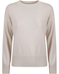 Eleventy - Crew Neck Knitted Sweater - Lyst