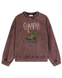 Ganni - Vintage Wash Sweatshirt - Lyst