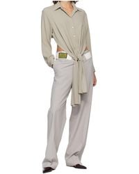 MM6 by Maison Margiela - Asymmetric-Waistband Trousers - Lyst
