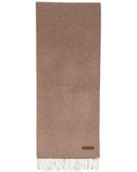 ZEGNA - Logo Patch Fringed Scarf - Lyst