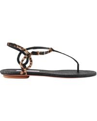 Aquazzura - Leopard-Print Calf Hair Sandals - Lyst