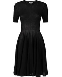 Alaïa - Skater Short-Sleeved Wool Dress - Lyst