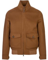 Canali - Zip-Up High-Neck Jacket - Lyst