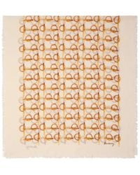 Burberry - B-Printed Frayed-Edge Scarf - Lyst