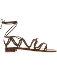 Manolo Blahnik - Fawdaflat Cut-Out Detailed Ankle-Tied Sandals - Lyst