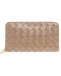 Bottega Veneta - Intrecciato Zipped Wallet - Lyst