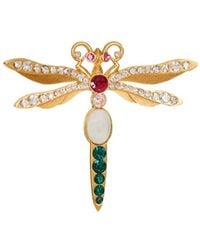 Balmain - Brass And Crystal Insect Brooch - Lyst