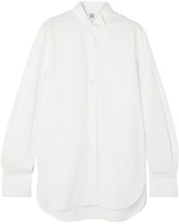 TOTEME - Totême Curved Hem Buttoned Shirt - Lyst