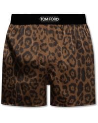 Tom Ford - Leopard-Print Stretch-Silk Boxers - Lyst