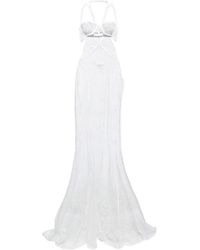 Nensi Dojaka - Bridal Halterneck Lace Gown - Lyst