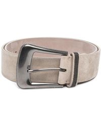 Brunello Cucinelli - Buckle Suede Belt - Lyst