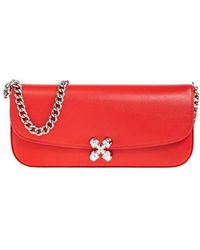 McQueen - Skull Flower Chain Clutch Bag - Lyst