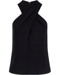 Theory - Crepe Halterneck Top - Lyst