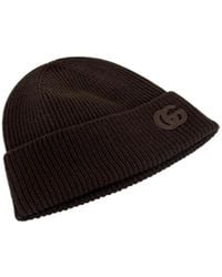 Gucci - Cashmere Hat With Patch - Lyst