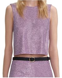 Self-Portrait - Crystal-Chainmail Sleeveless Top - Lyst