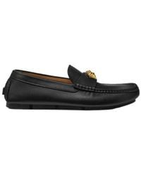 Versace - Medusa-Head Ruched Loafers - Lyst