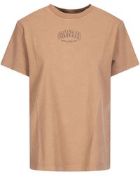 Ganni - Future Essentials Washed Effect T-Shirt - Lyst
