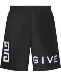 Givenchy - Logo Printed Swim Shorts - Lyst