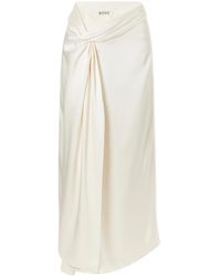 Rohe - Draped Satin Midi Wrap Skirt - Lyst