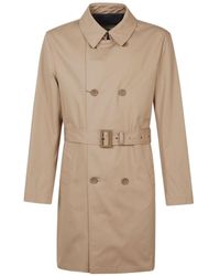 Herno - Double-Breasted Belted Coat - Lyst