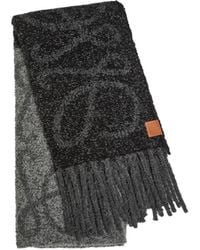 Loewe - Anagram Fringed Alpaca-Blend Scarf - Lyst