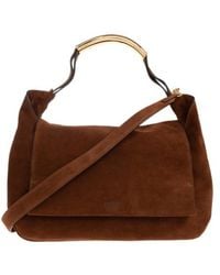 Moschino - Logo Embossed Top Handle Bag - Lyst