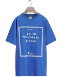Dior - T-Shirt With Book Cover Embroidery, Relaxed Fit - Lyst