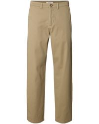 SELECTED - Straight-Leg Casual Trousers - Lyst