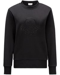 Moncler - Embellished Logo Crewneck Sweatshirt - Lyst