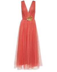 Monique Lhuillier - Embellished Tulle Maxi Gown - Lyst